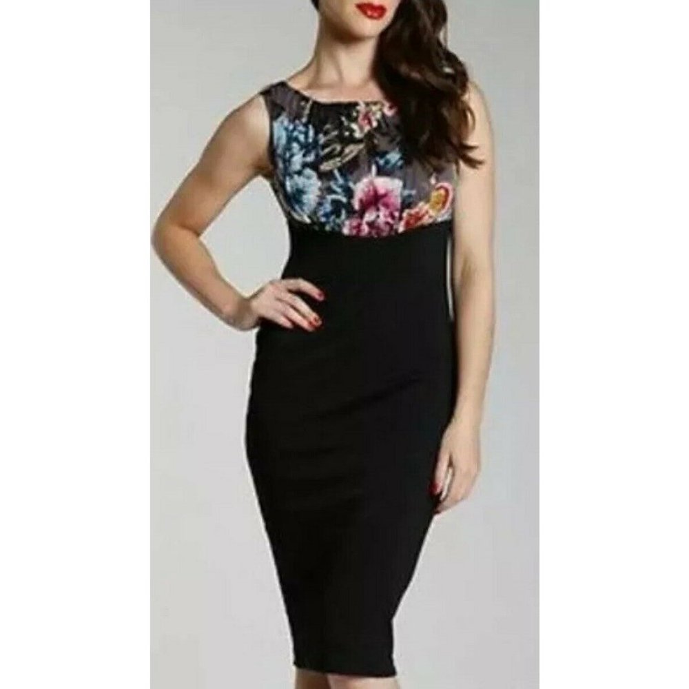 Ted Baker Black and Floral Dress